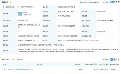 字節跳動15億元在蕪湖成立科技公司，聚焦信息技術咨詢服務